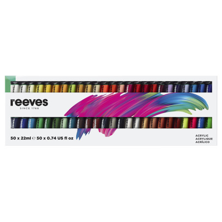 Reeves acrylic paint set 50x22ml
