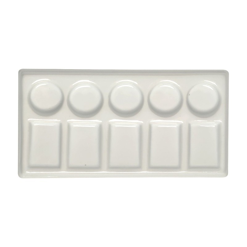 Porcelain palette rectangular 9,5x18cm