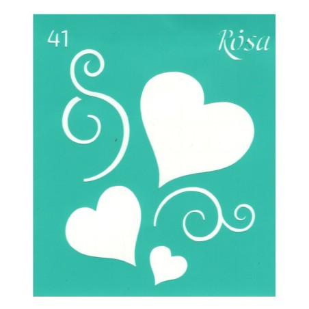 Rosa talent self-adhesive stencil 9x10cm