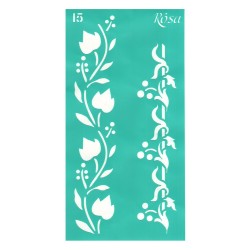 Rosa talent self-adhesive stencil 9x17cm