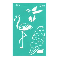 Rosa talent szablon samoprzylepny 13x20cm