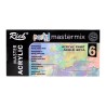 Rich master acrylic pastel mastermix zestaw farb akrylowych 6x60ml
