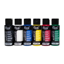 Rich master acrylic mastermix zestaw farb akrylowych 6x60ml