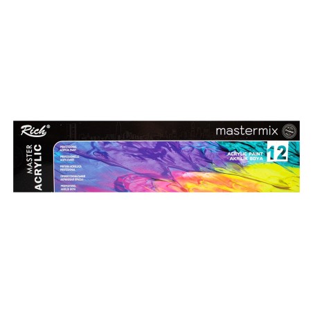 Rich master acrylic mastermix acrylic paint set 12x60ml