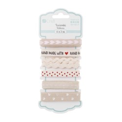 DP Craft handmade with love ribbon set 6 x 2m