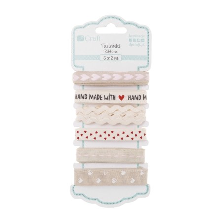 DP Craft handmade with love ribbon set 6 x 2m