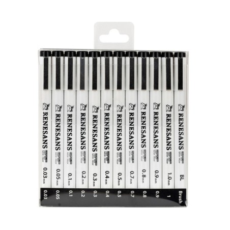 Renesans fineliner set of 12 pieces