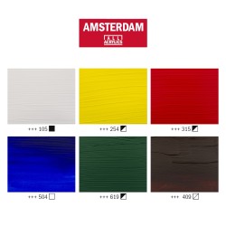 Talens Amsterdam expert acrylic paint set 6x20ml