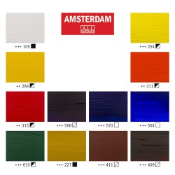 Talens Amsterdam expert acrylic paint set 12x20ml