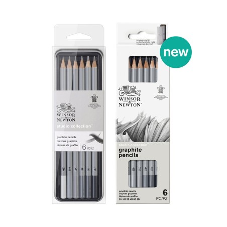 Winsor&amp;Newton studio collection set of 6 graphite pencils