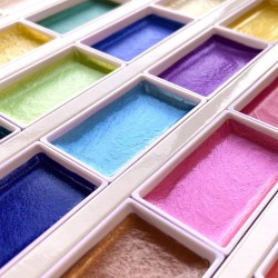 Kuretake gansai tambi metallic set of 24 watercolors