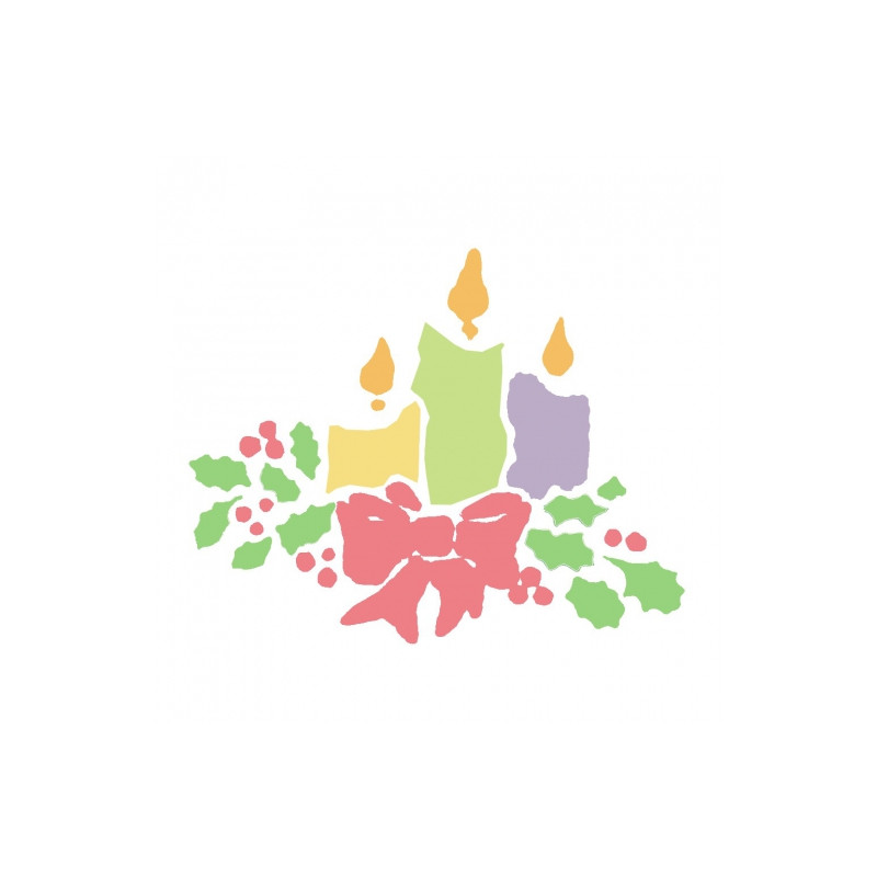 Christmas template - candles - sklep plasytczny - szał dla plastyków