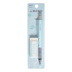 Tombow Mono Graph automatic pencil 0.5mm + eraser pastel ice blue