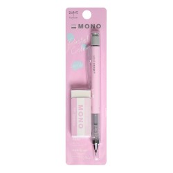 Tombow Mono Graph ołówek automatyczny 0.5mm + gumka pastel rose