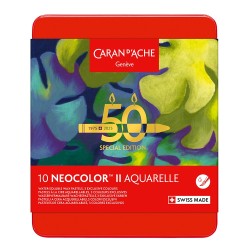 Caran d'Ache neocolor II lush pastele woskowe 10 sztuk metalowe opakowanie