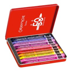 Caran d'Ache neocolor II pop pastele woskowe 10 sztuk metalowe opakowanie