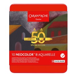 Caran d'Ache neocolor II dark pastele woskowe 10 sztuk metal opak