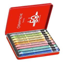 Caran d'Ache neocolor II pastels wax pastels 10 pieces metal packaging