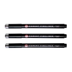 Talens pigment fineliner medium zestaw 3 cienkopisów