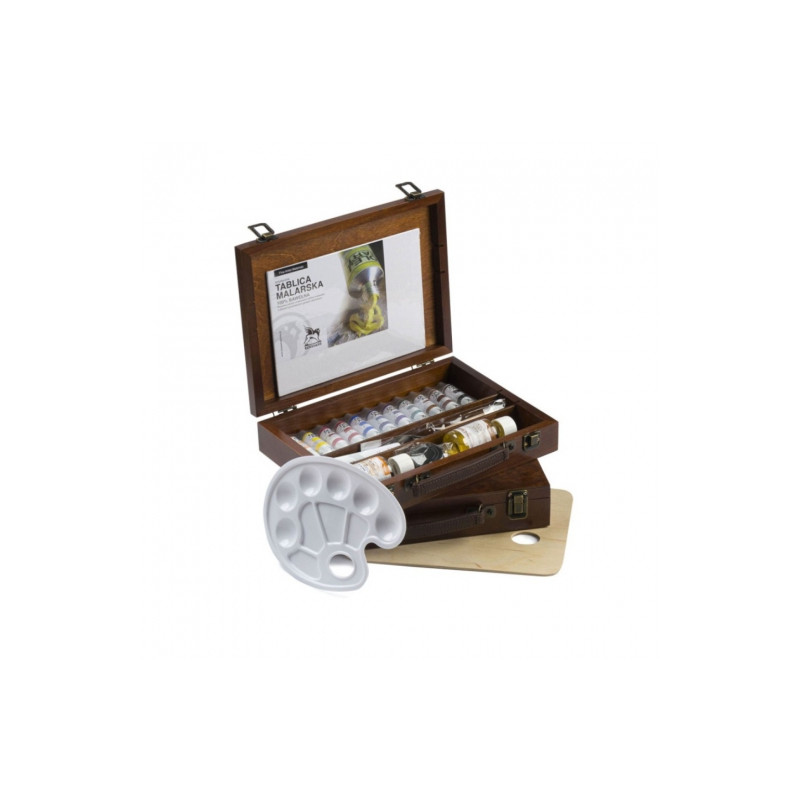 Renesans set of oil paints 20ml and painting tools 15 pieces