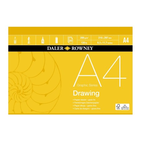Daler Rowney drawing paper graphic series A4 20ark 200g