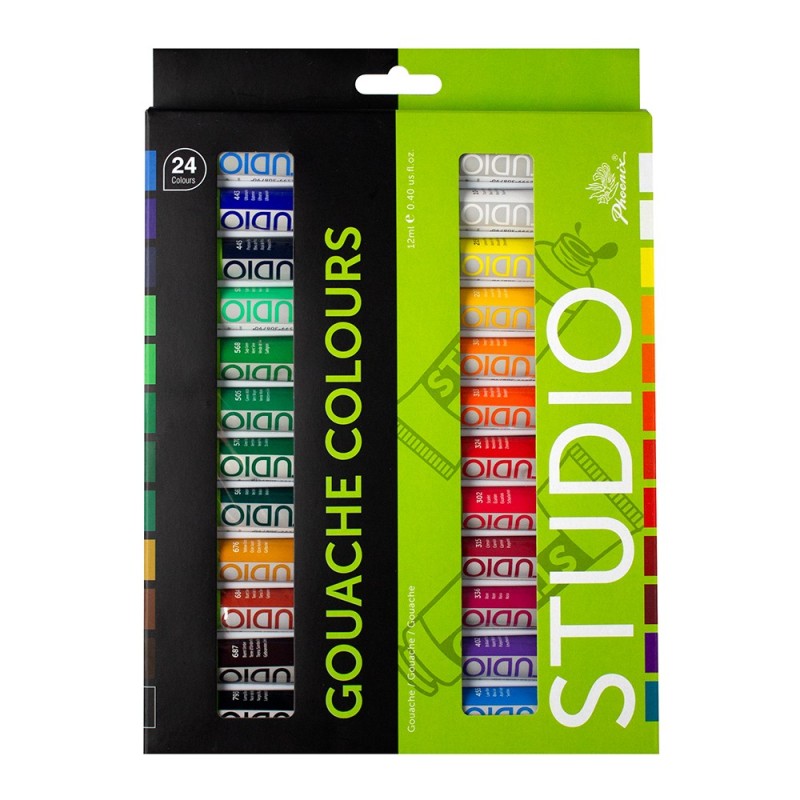 Phoenix zestaw gwaszy 24 kolory - sklep plastyczny - szał dla plastykó