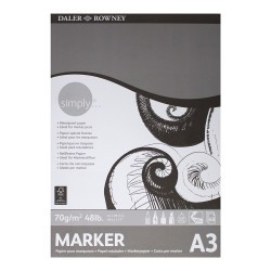 Blok Daler Rowney simply marker pad 70g 40ark - sklep plastyczny - sza