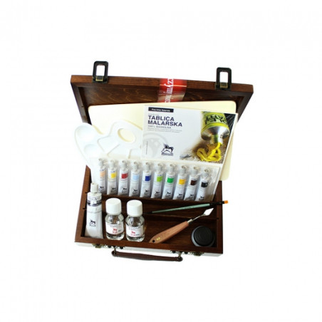 Renesans set of paints and tools colors 20ml