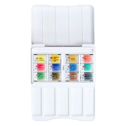 White nights watercolor paints 12 colors of plastic packaging