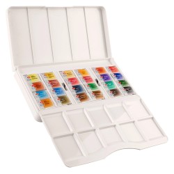 White nights watercolor paints 24 colors plastic packaging