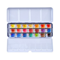 White Nights watercolor paints 21 colors metal packaging