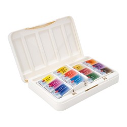 Białe noce farby akwarelowe botanica 12 kolorów plastikowe opakowanie