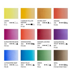 Białe noce farby akwarelowe botanica 12 kolorów plastikowe opakowanie