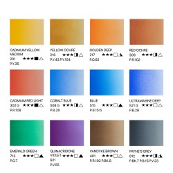 Białe noce farby akwarelowe urban landscape 12 kolorów plastikowe opakowanie