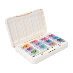 Białe noce farby akwarelowe botanica 12 kolorów plastikowe opakowanie