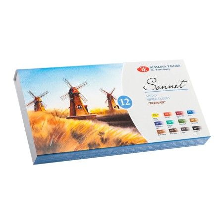 Sonnet farby akwarelowe botanica 12 kolorów kartonowe opakowanie