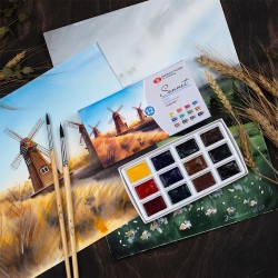 Sonnet farby akwarelowe botanica 12 kolorów kartonowe opakowanie