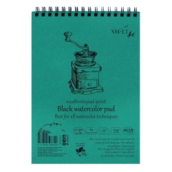 Blok SM-LT młynek akwarelowy czarny papier spirala 300g 20ark