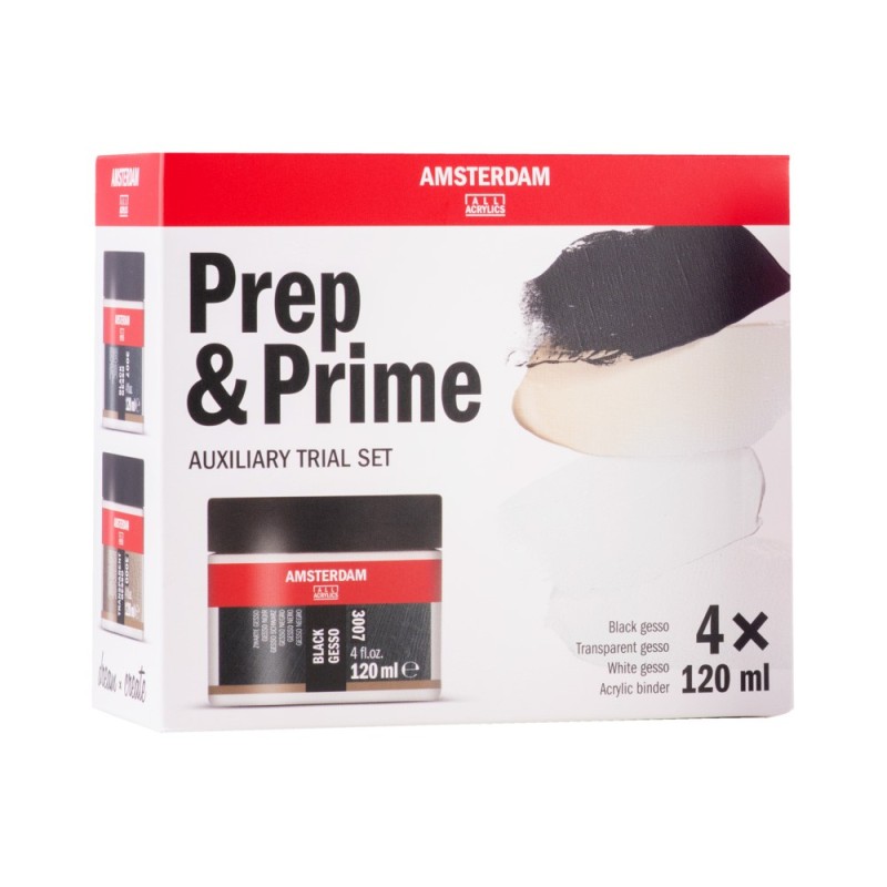 Talens Amsterdam Prep&Prime zestaw mediów 4x120ml