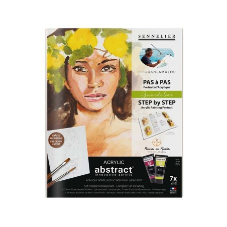Sennelier Abstract Gwendoline zestaw farb akrylowych 7x21ml + akcesoria