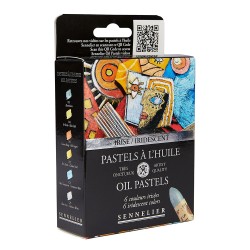 Sennelier iridescence zestaw pasteli olejnych metaliczne 6 sztuk
