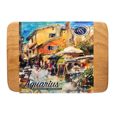 Szmal aquarius zestaw 36 akwareli w kostce Krzysztof Ludwin 2025 drewniana kaseta