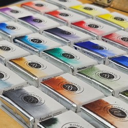 Szmal aquarius zestaw 36 akwareli w kostce Krzysztof Ludwin 2025 drewniana kaseta