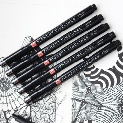 Talens pigment fineliner complete zestaw 6 cienkopisów