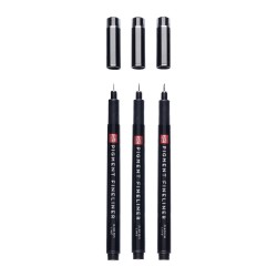 Talens pigment fineliner fine zestaw 3 cienkopisów