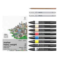 Winsor&Newton mixed media manga set zestaw artystyczny 12 elementów