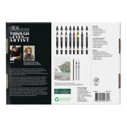 Winsor&Newton mixed media manga set zestaw artystyczny 12 elementów