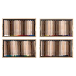 Caran d'ache luminance 6901 set of 100 drawing pencils in a wooden case