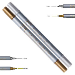 Kuretake zig writer metallic twin colours pisak dwustronny - sklep pla