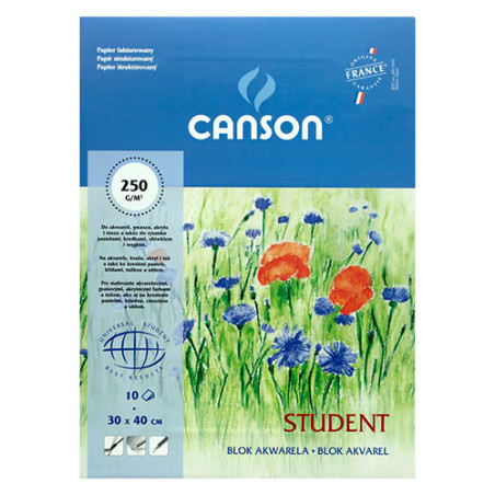 Canson student block for watercolors 250g 10 sheets - szal art - sklep